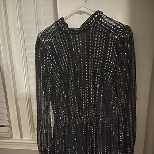 Black Michael Kors knee length dress with silver embellishments